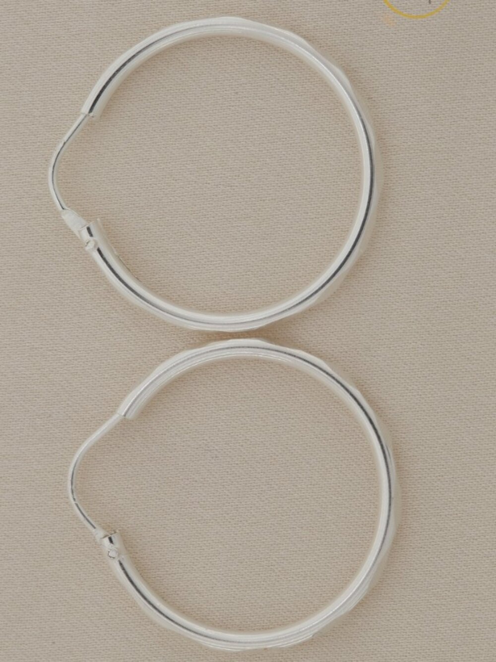 925 Sterling Silver Diamond Cut Hoop Earrings 25 mm Huggie Hoops